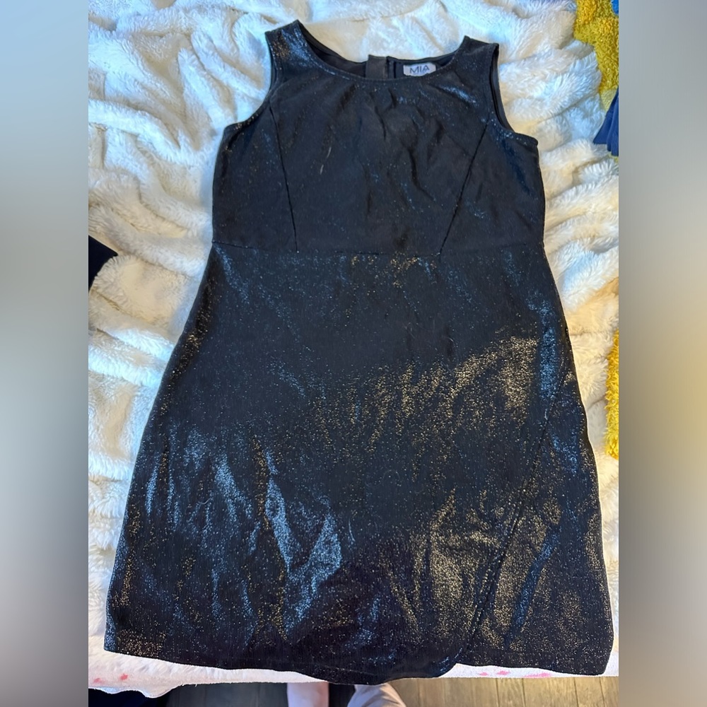 Mia New Pork kids faux leather dress